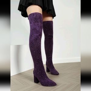 Rhinestone Sock Boots